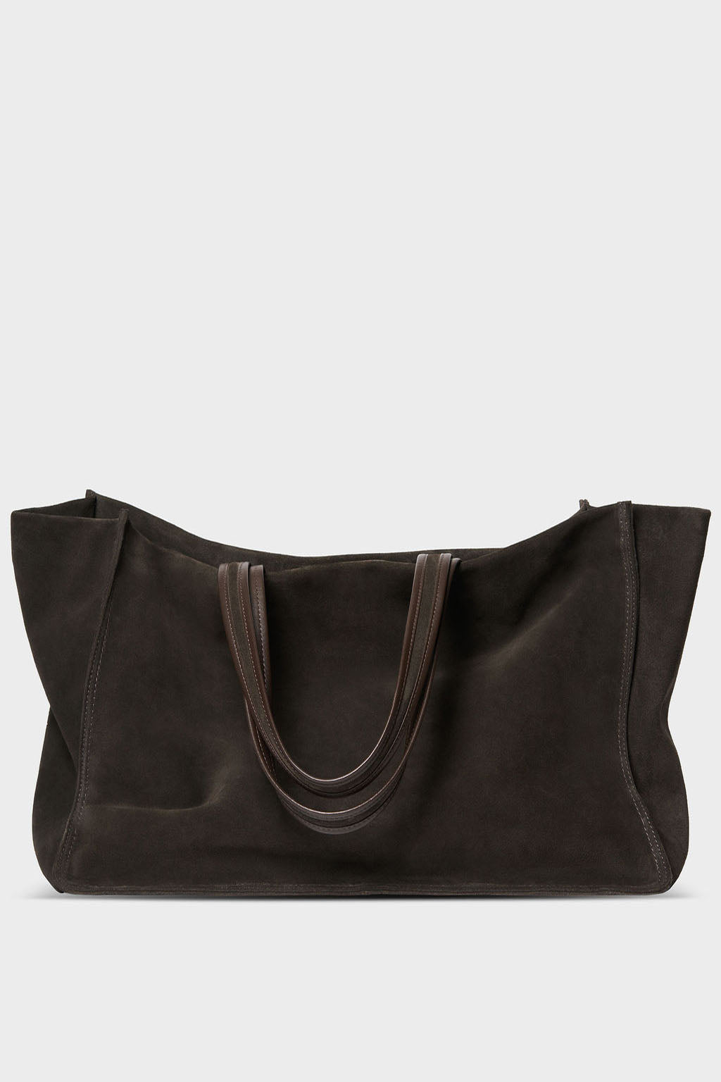 Jumbo Deluxe Tote Bag in Suede Brown