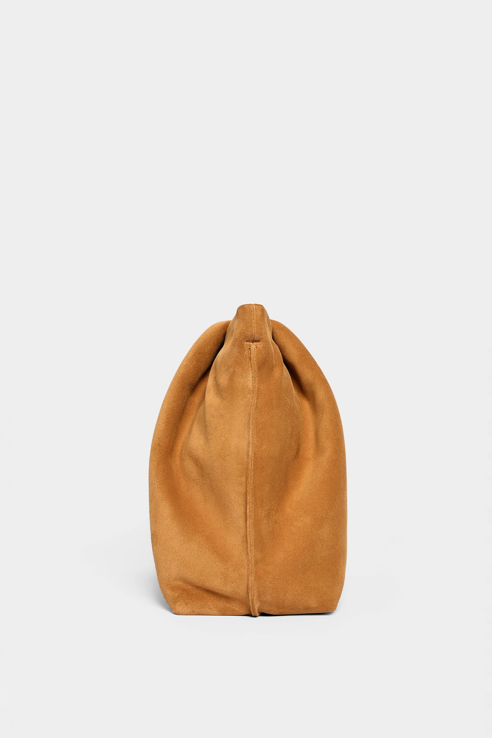 Large Fold Clutch in Suede Tan