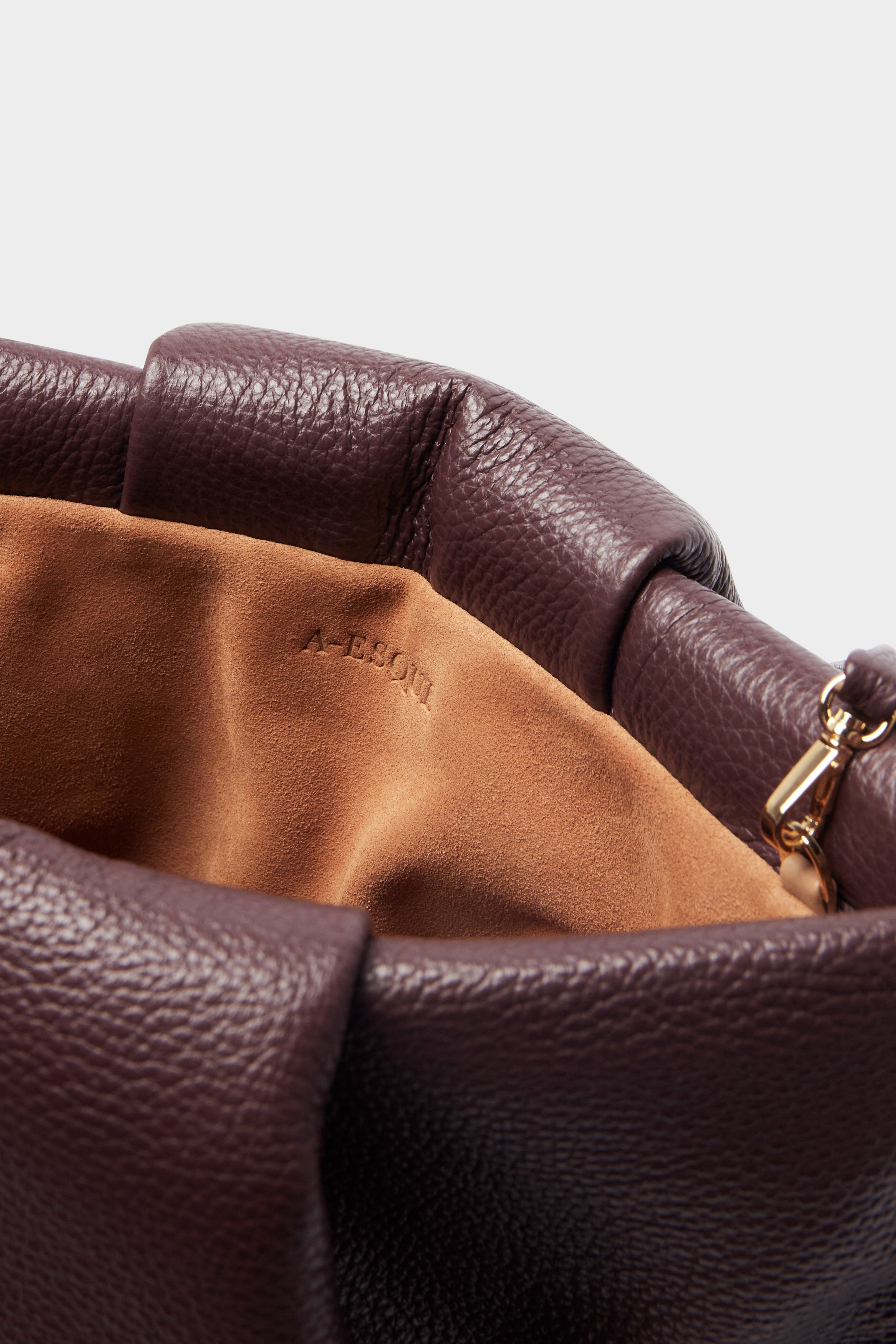Large Fold Clutch in Grain Burgundy
