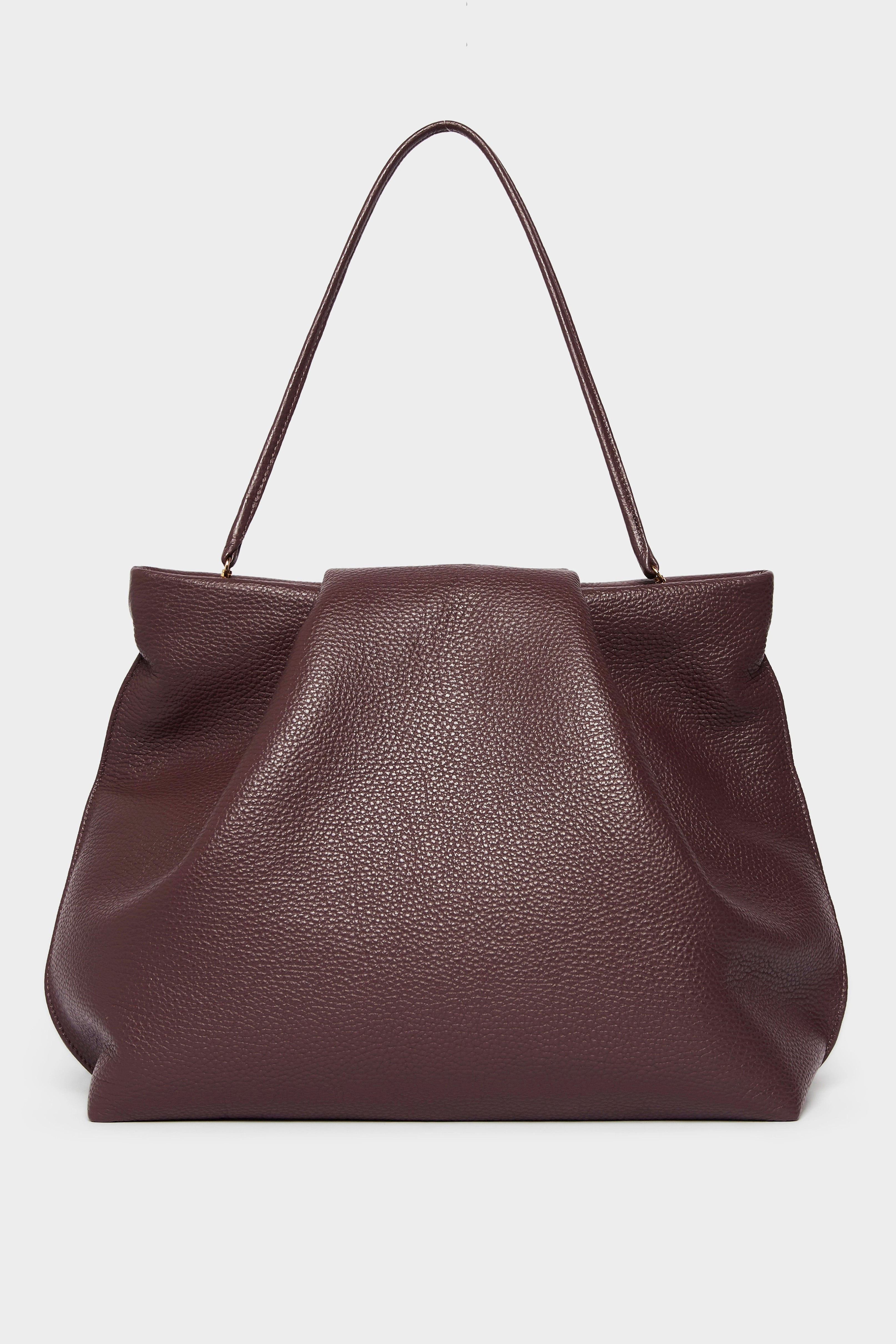 Large Fold Clutch in Grain Burgundy