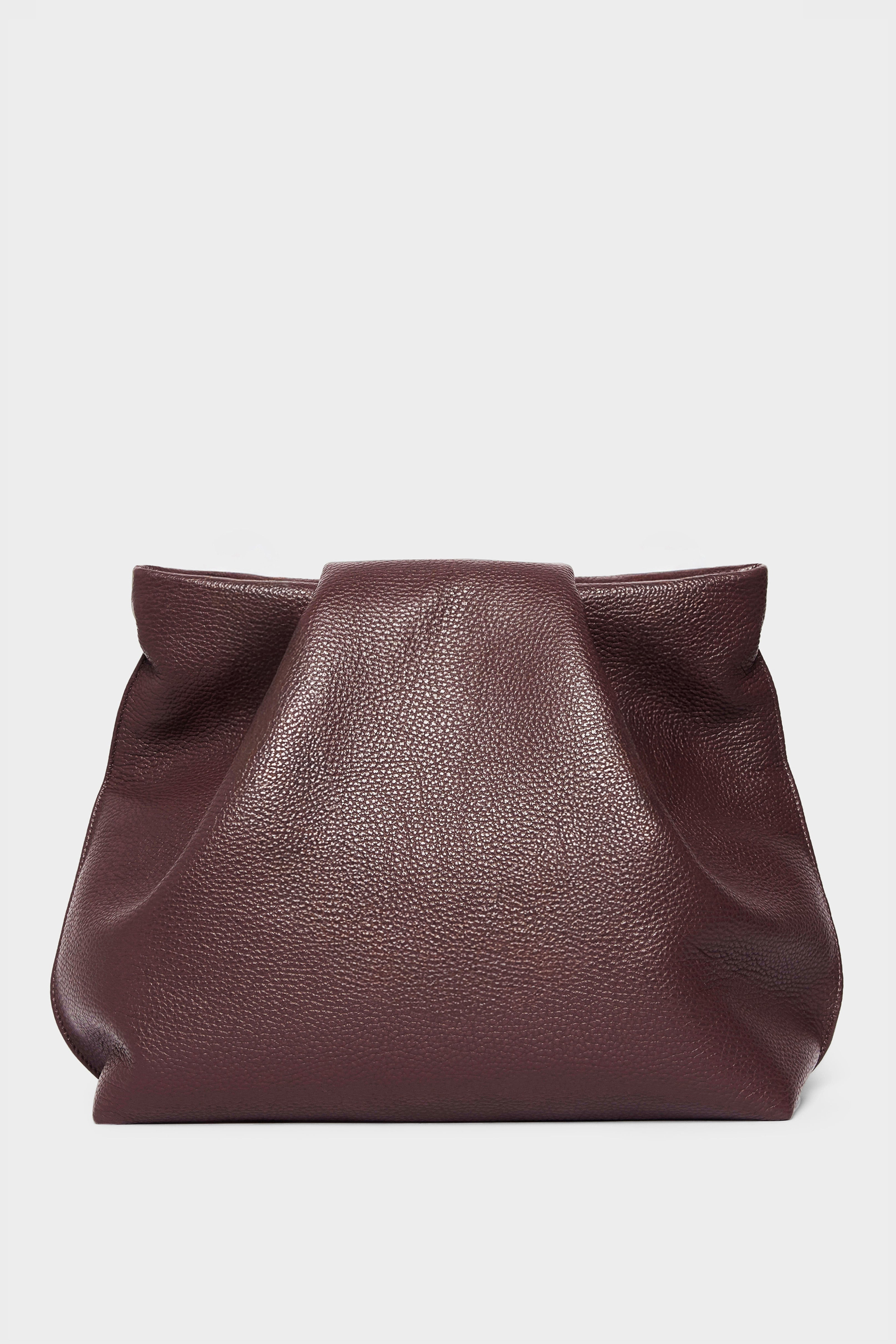 Large Fold Clutch in Grain Burgundy