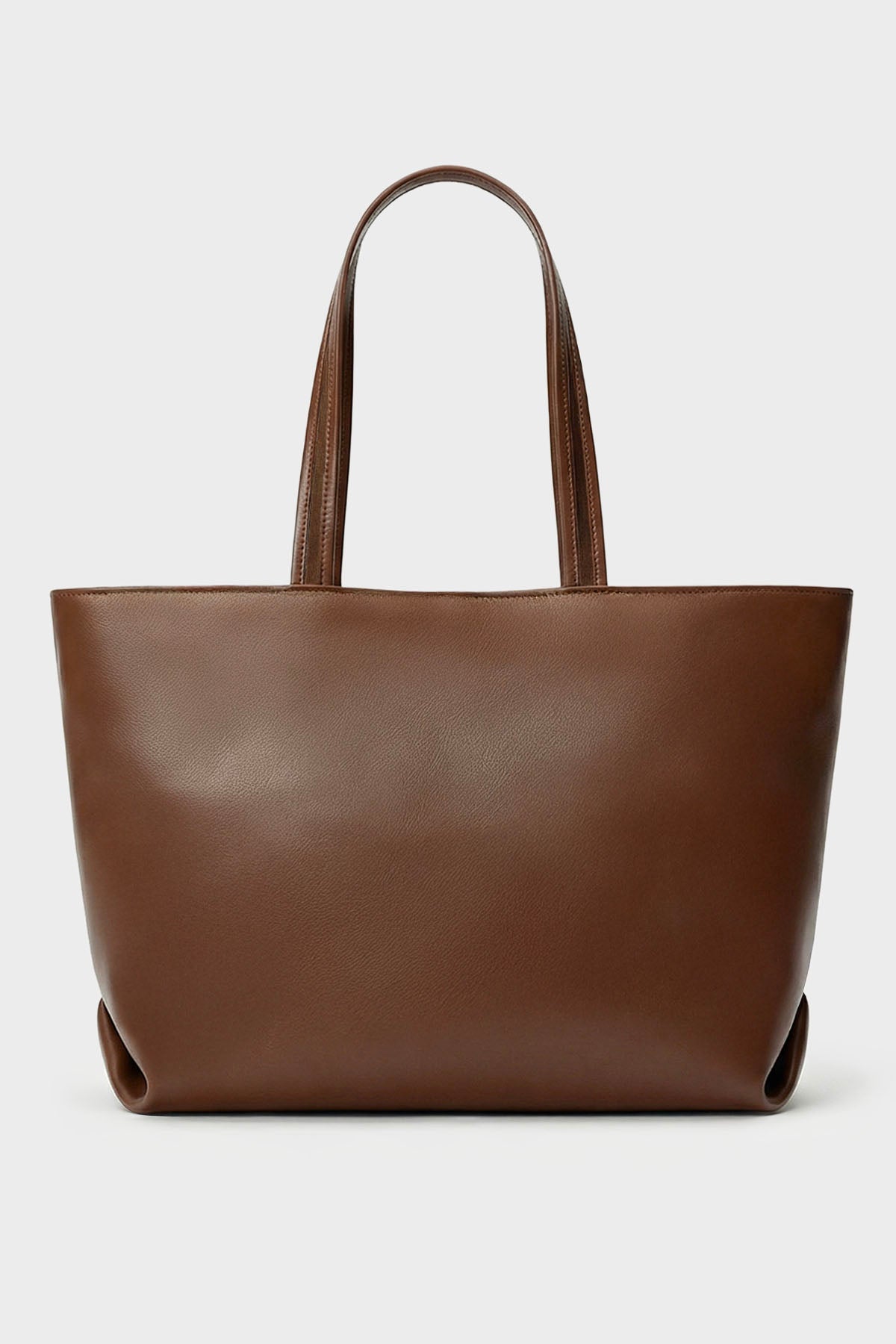 Large Simple Fold Tote in Smooth Chestnut