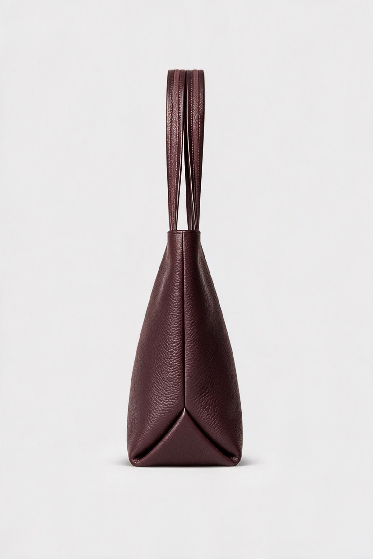 Large Simple Fold Tote in Grain Burgundy