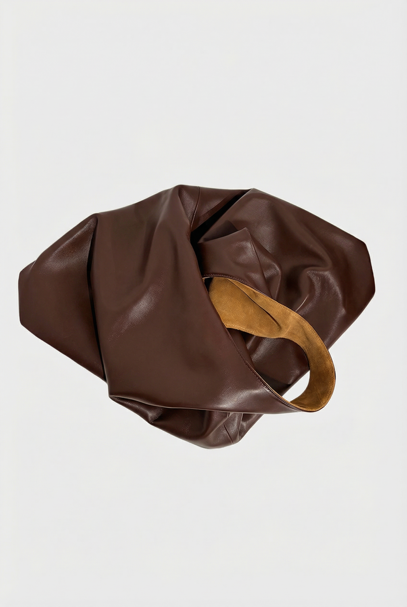 Large Triangle Sack in Smooth Chestnut