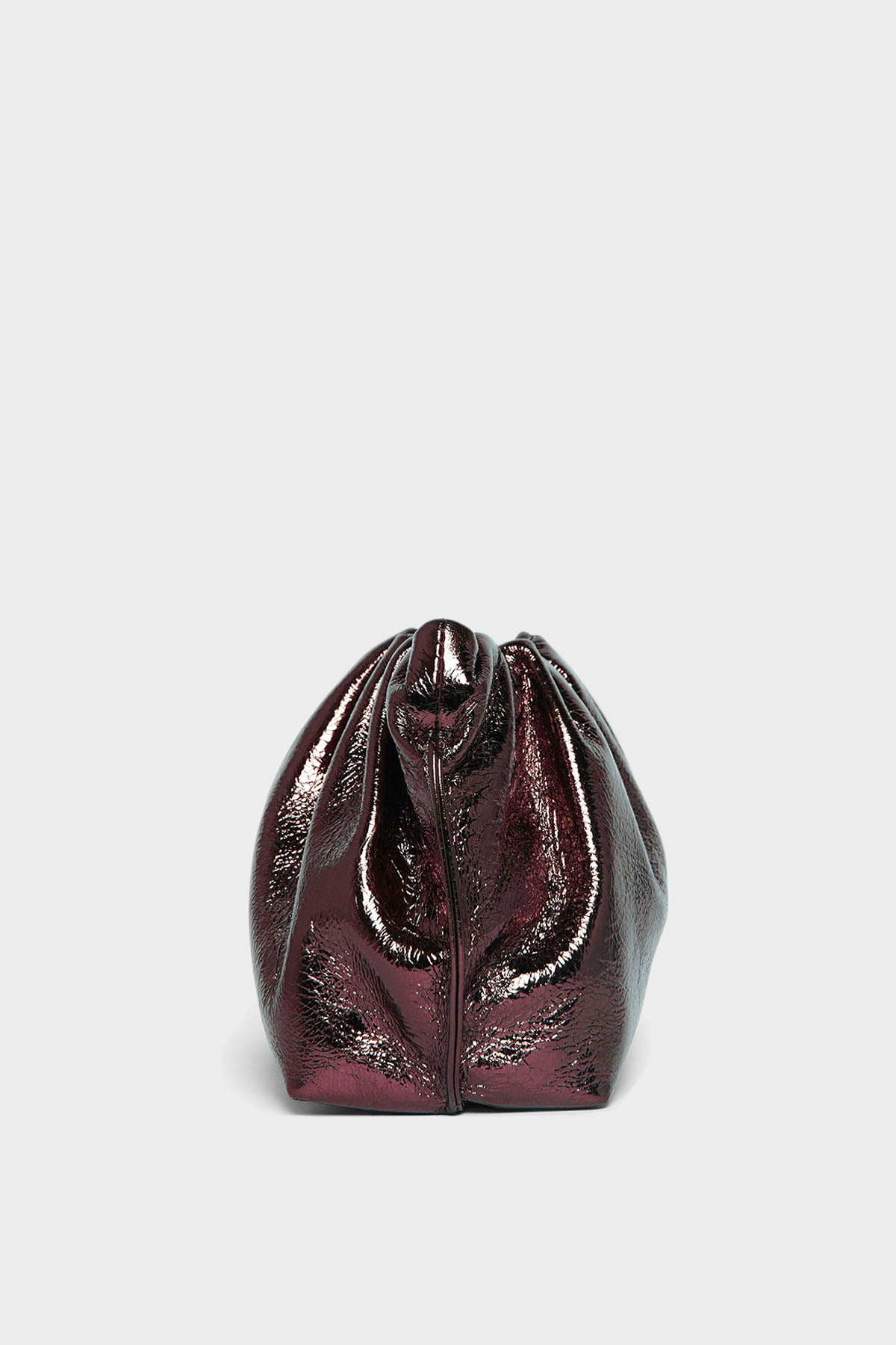Mini Puffa in Metallic Burgundy