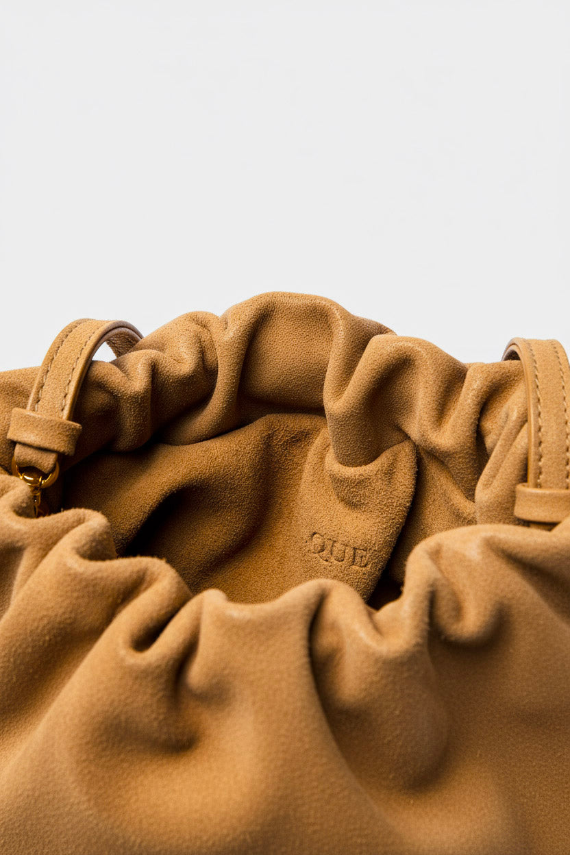 Mini Puffa in Suede Tan