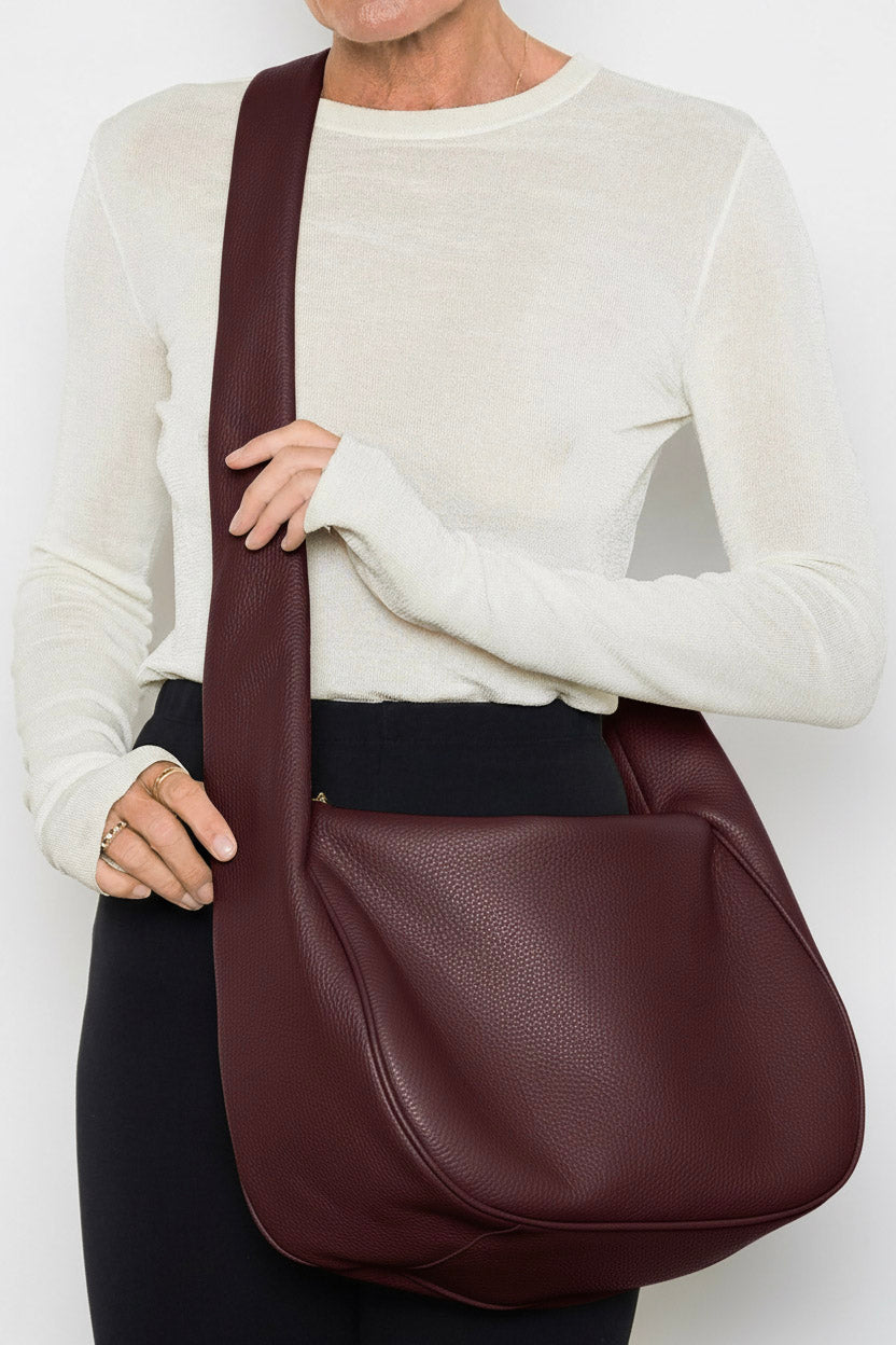 Halo Day Crossbody Bag in Grain Burgundy