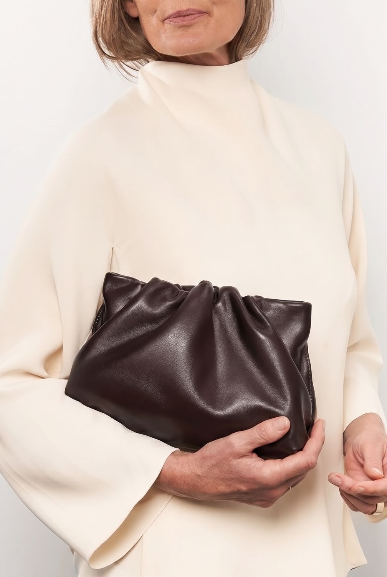 Midi Puffa in Smooth Dark Brown