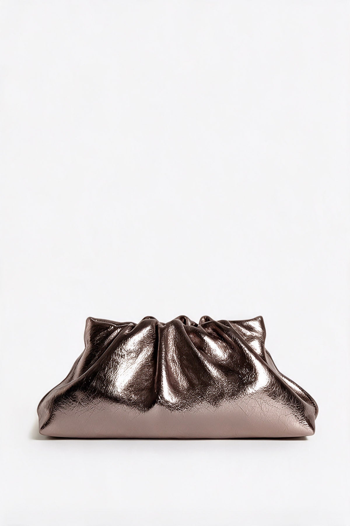 Midi Cloud Bag in Metallic Brown