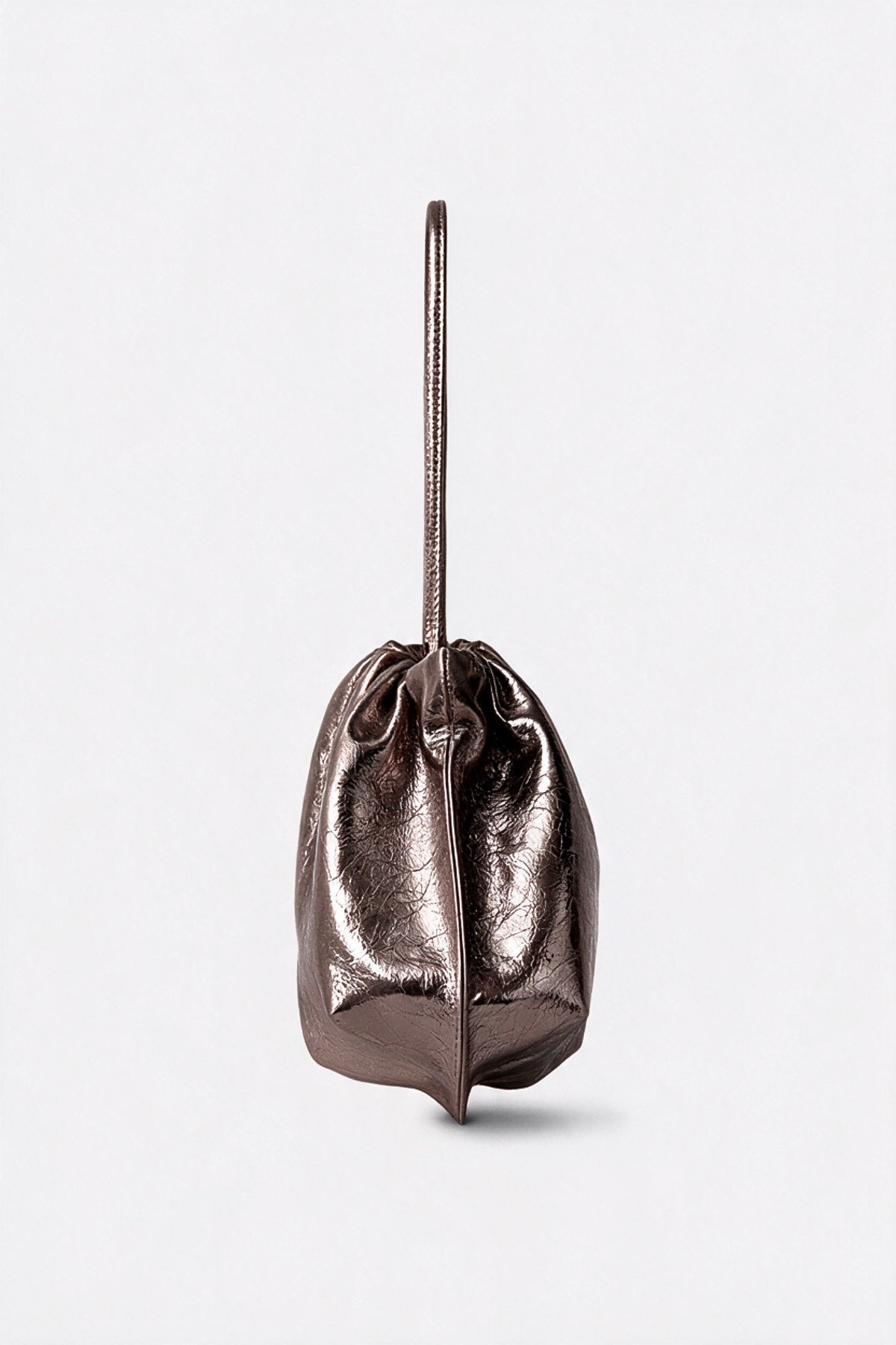 Midi Cloud Bag in Metallic Brown