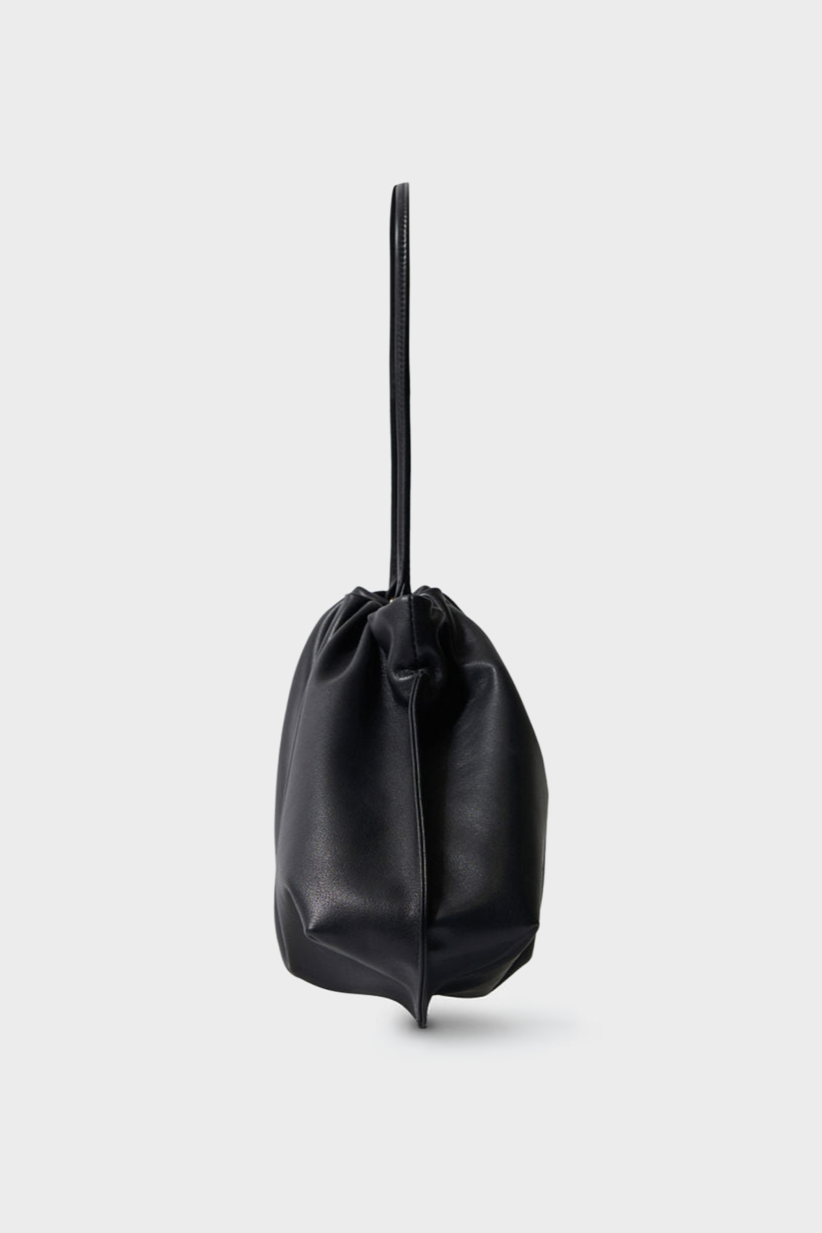 Midi Cloud Bag in Smooth Black