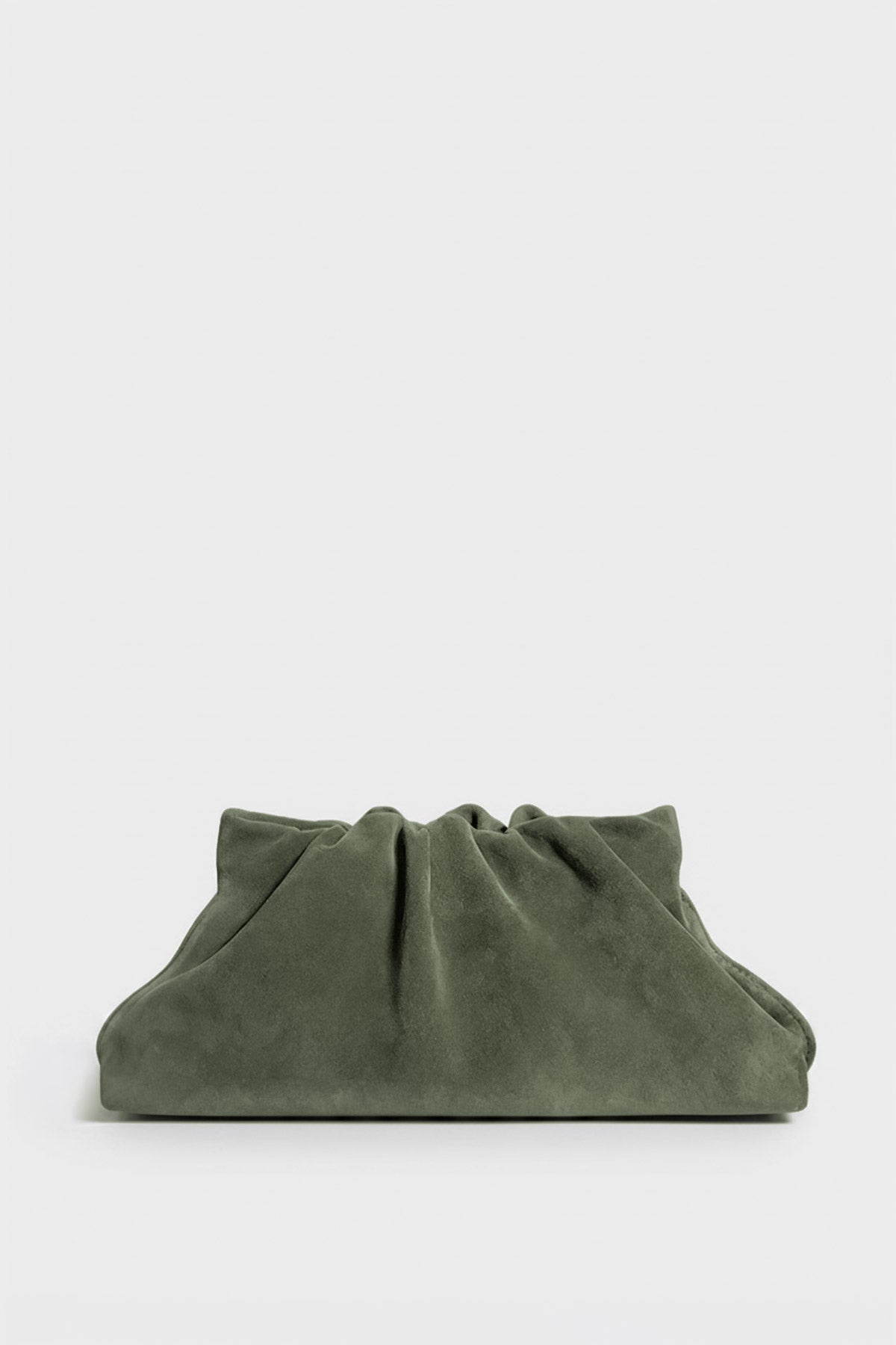 Midi Cloud Bag in Suede Forest