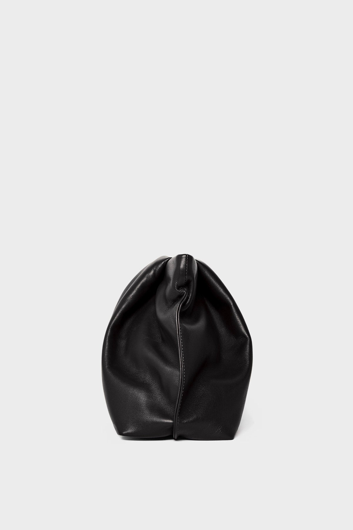 Midi Fold Clutch in Smooth Black