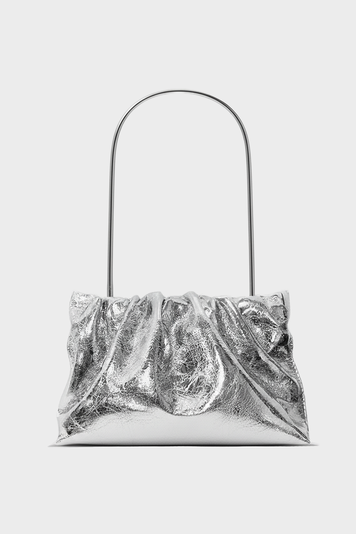 Midi Puffa in Metallic Silver