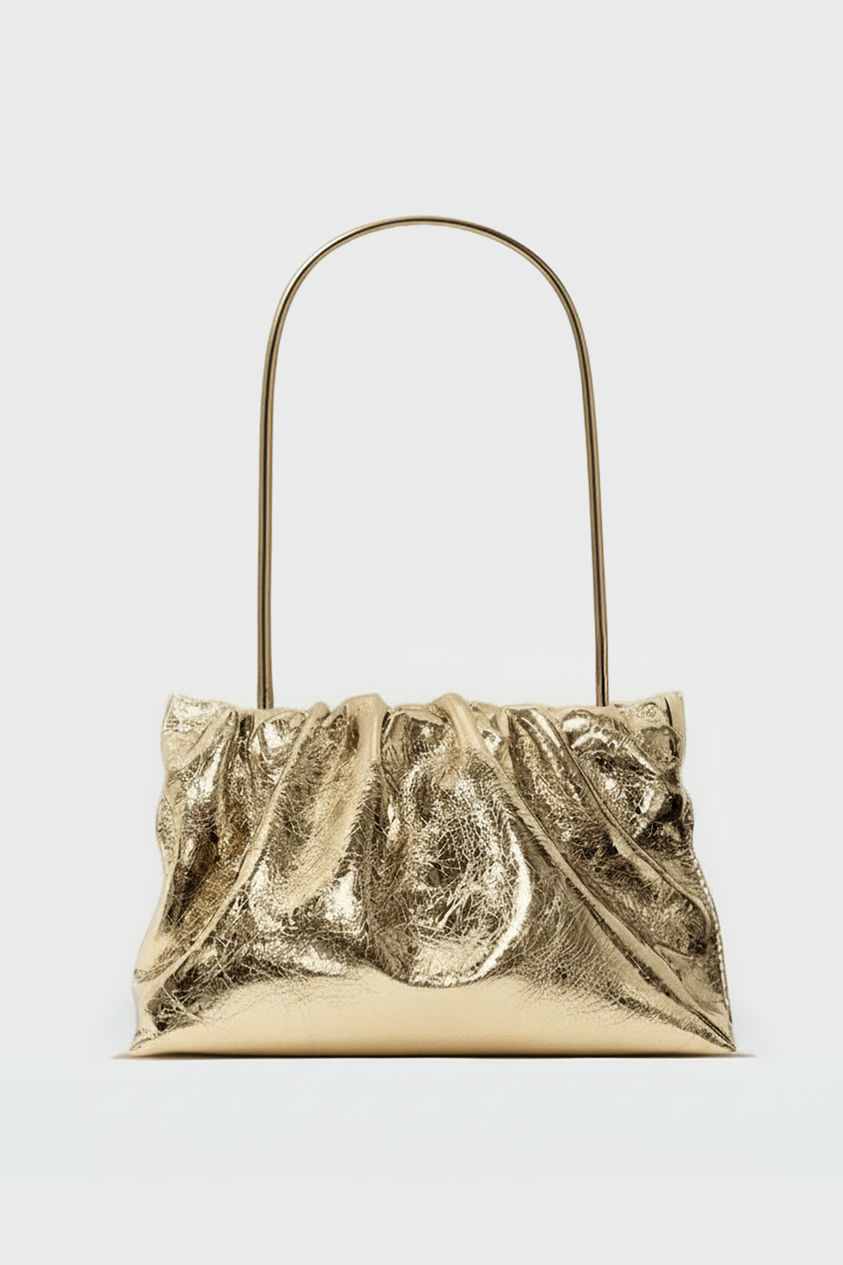 Midi Puffa in Metallic Gold