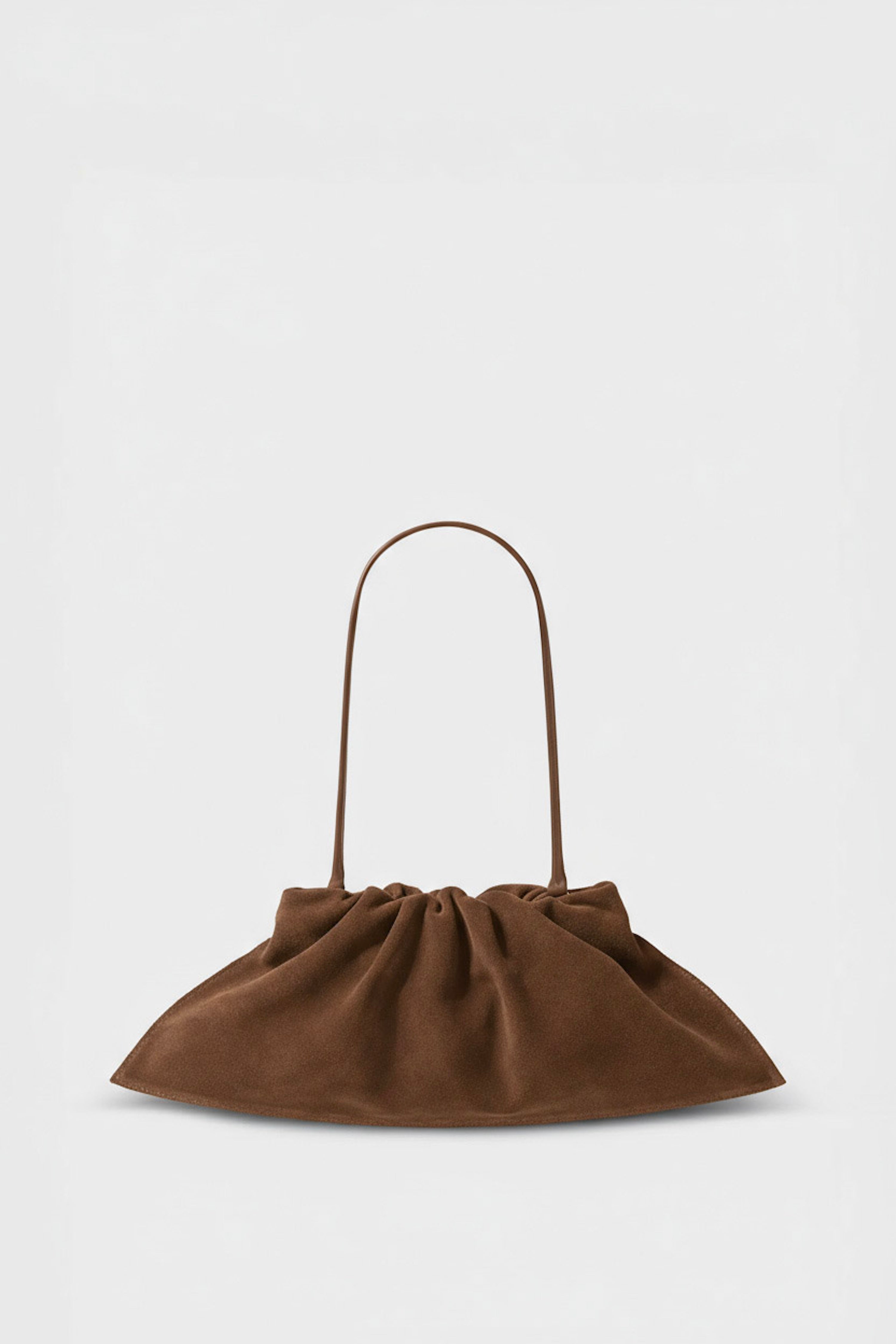 Mini Cloud Clutch in Suede Chestnut