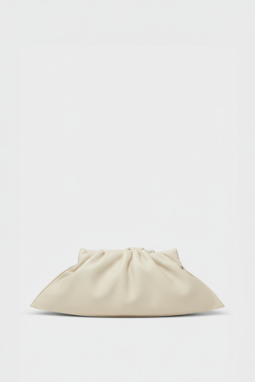 Mini Cloud Clutch in Grain White Wash