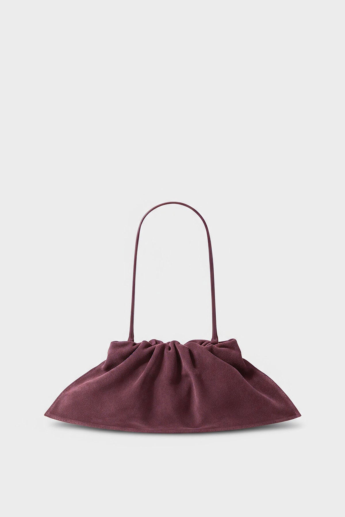 Mini Cloud Clutch in Suede Plum