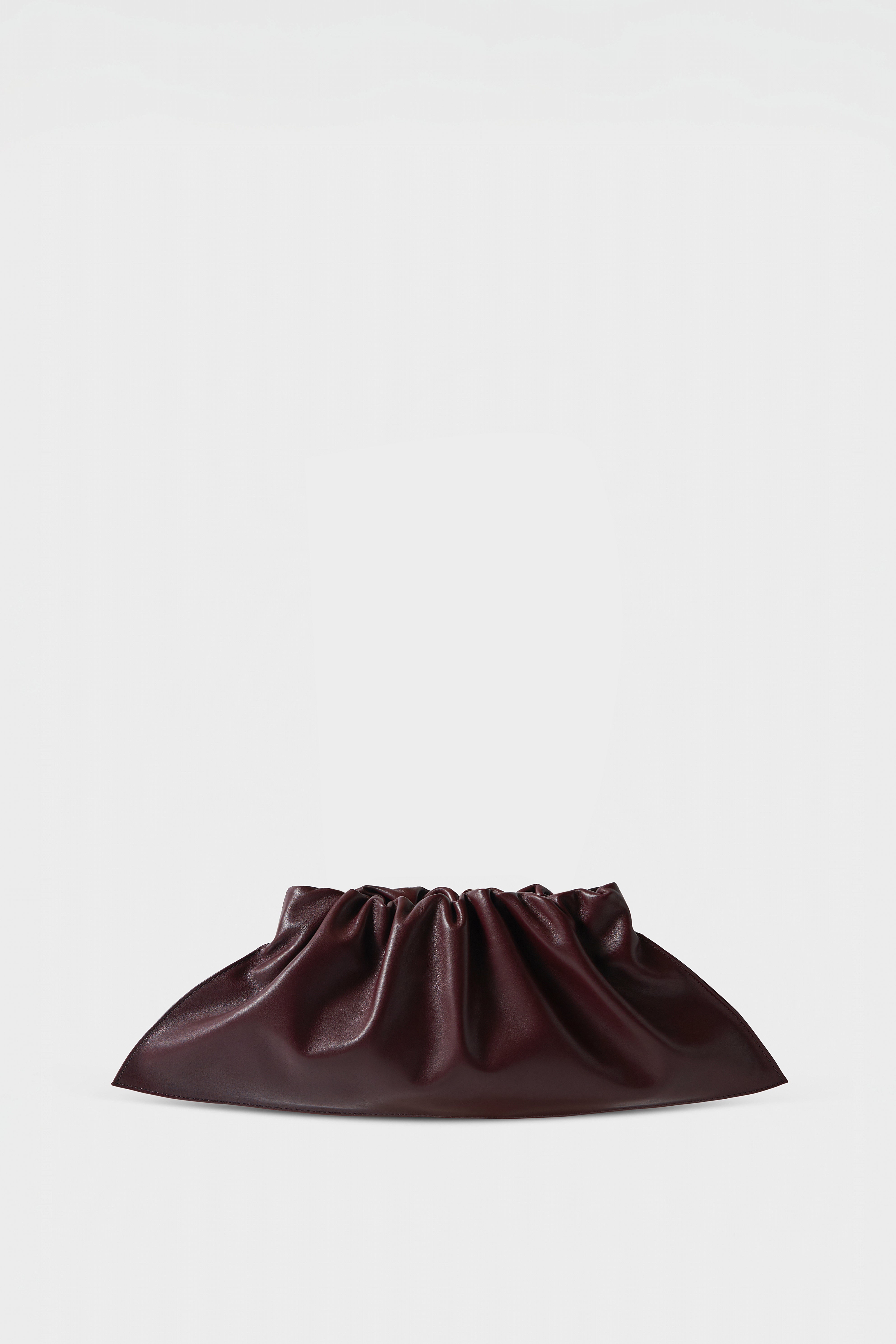 Mini Cloud Clutch in Smooth Burgundy