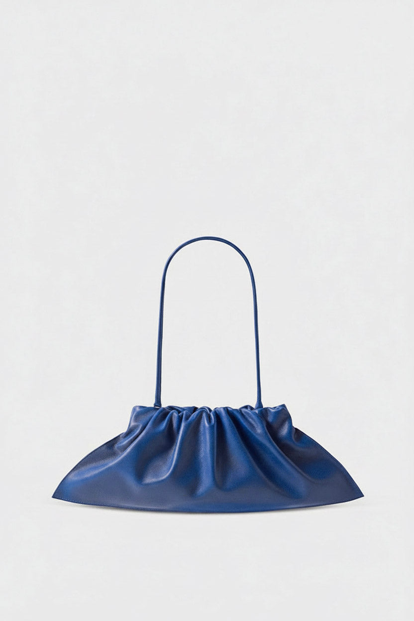 Mini Cloud Clutch in Smooth Cobalt Blue