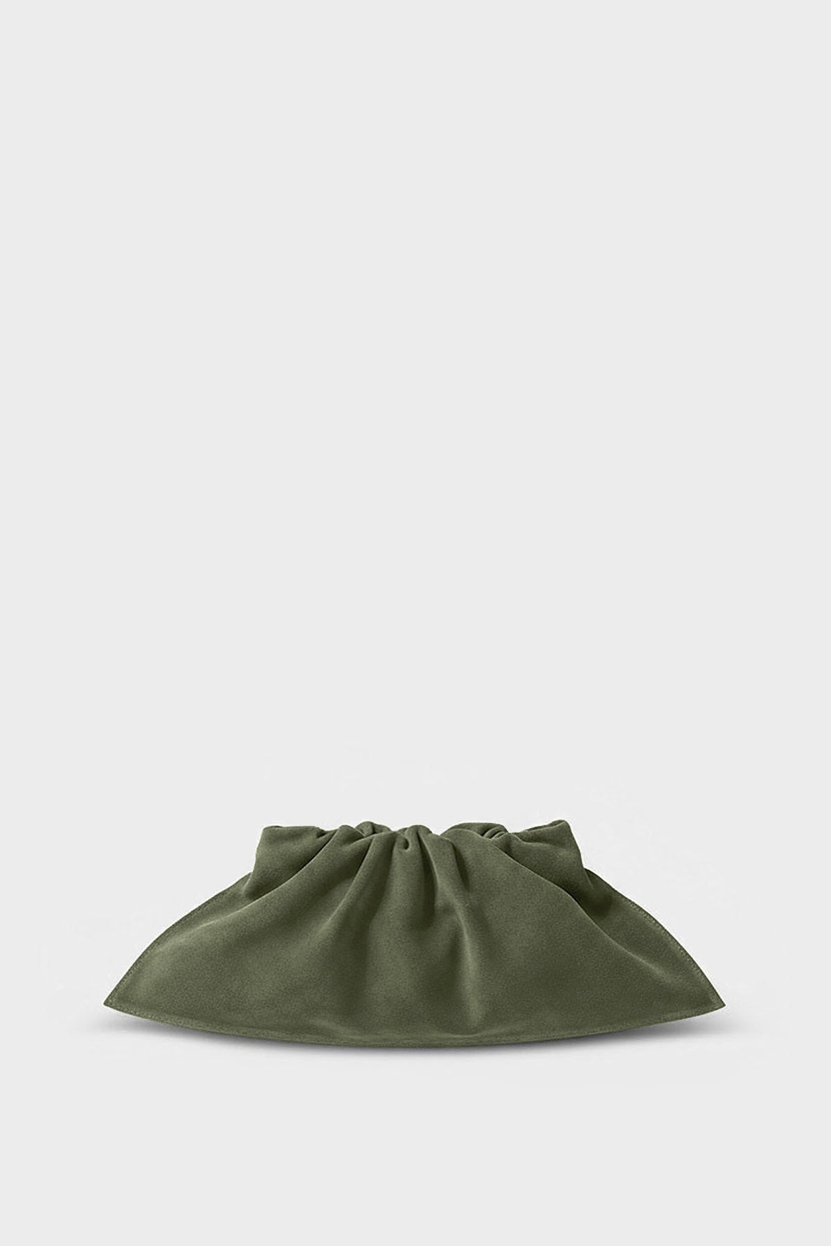 Mini Cloud Clutch in Suede Forest