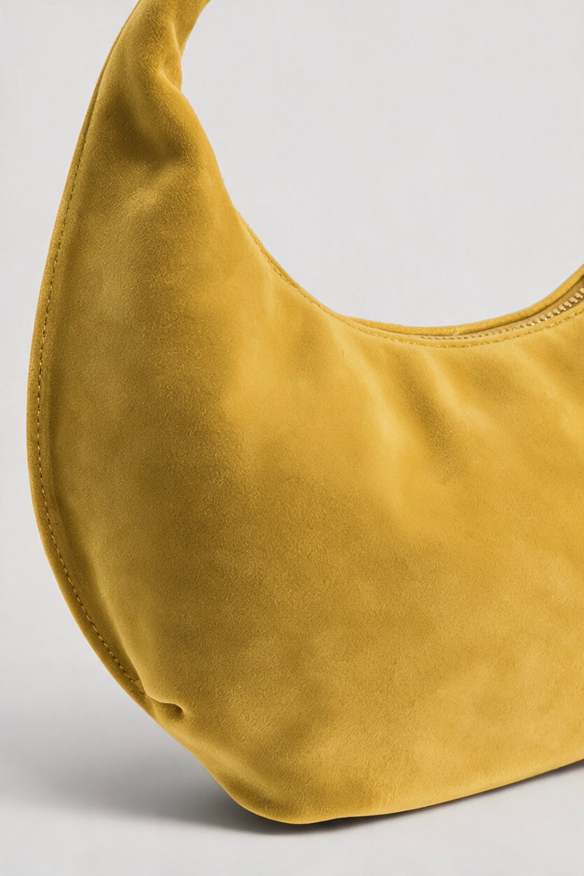 Mini Moon in Suede Ochre