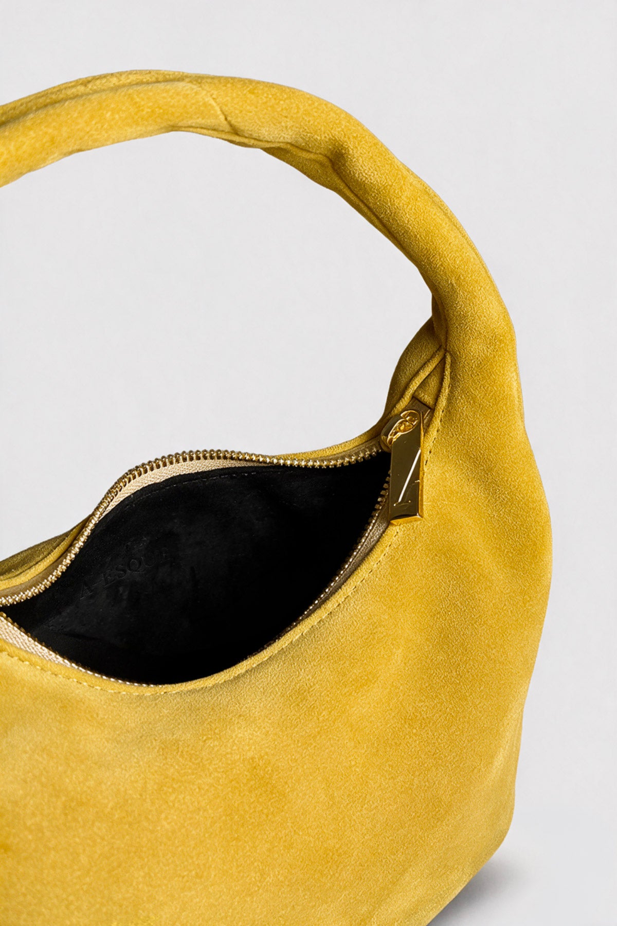 Mini Moon in Suede Ochre