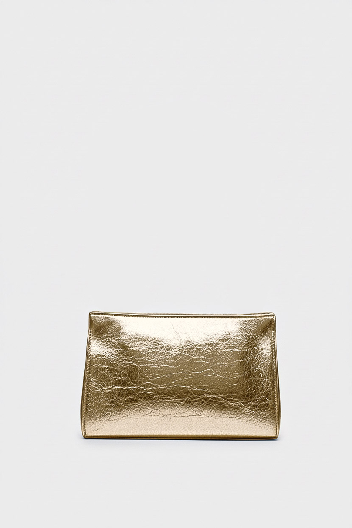 Mini Teardrop Clutch in Metallic Gold
