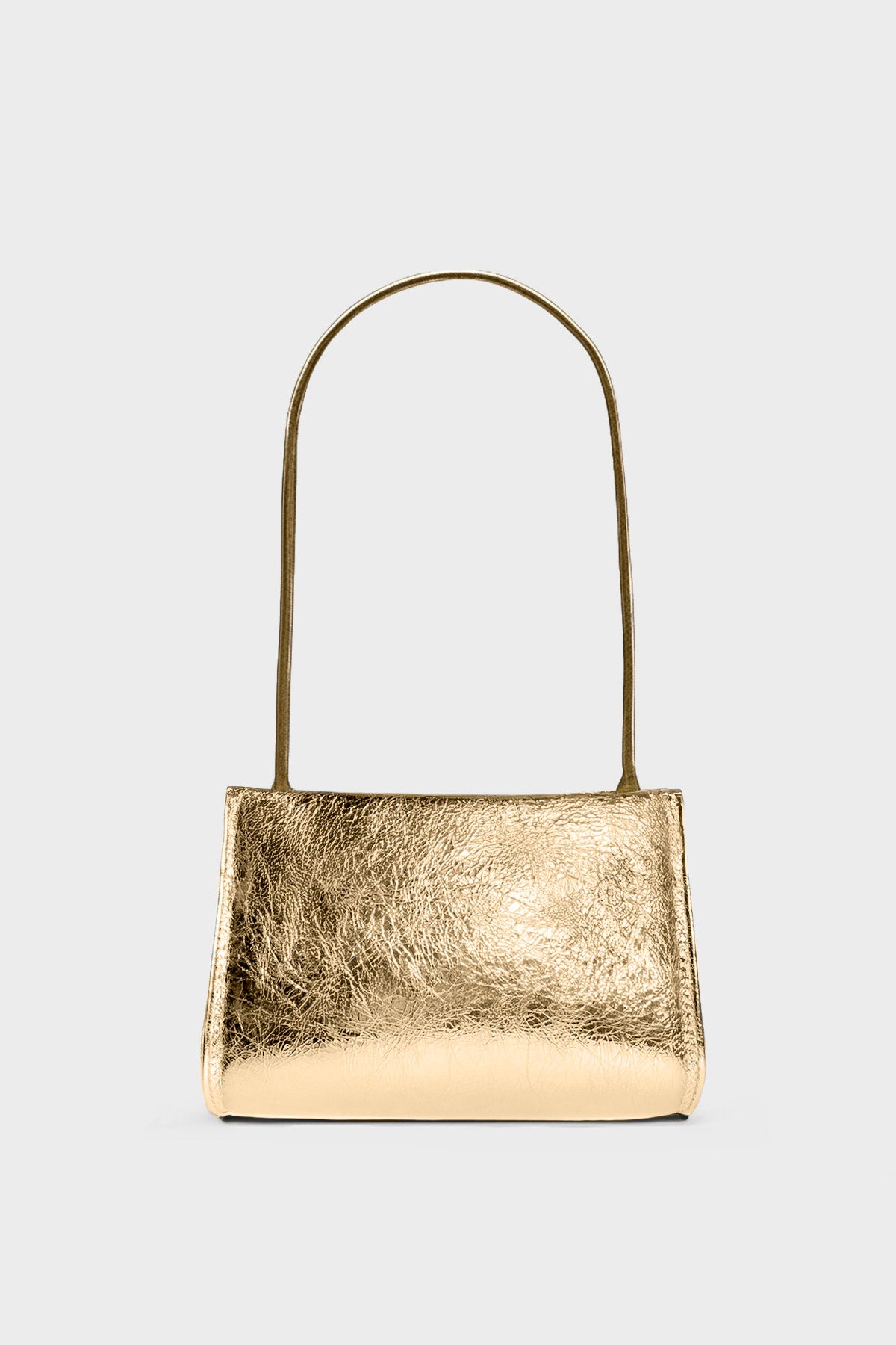 Mini Teardrop Clutch in Metallic Gold