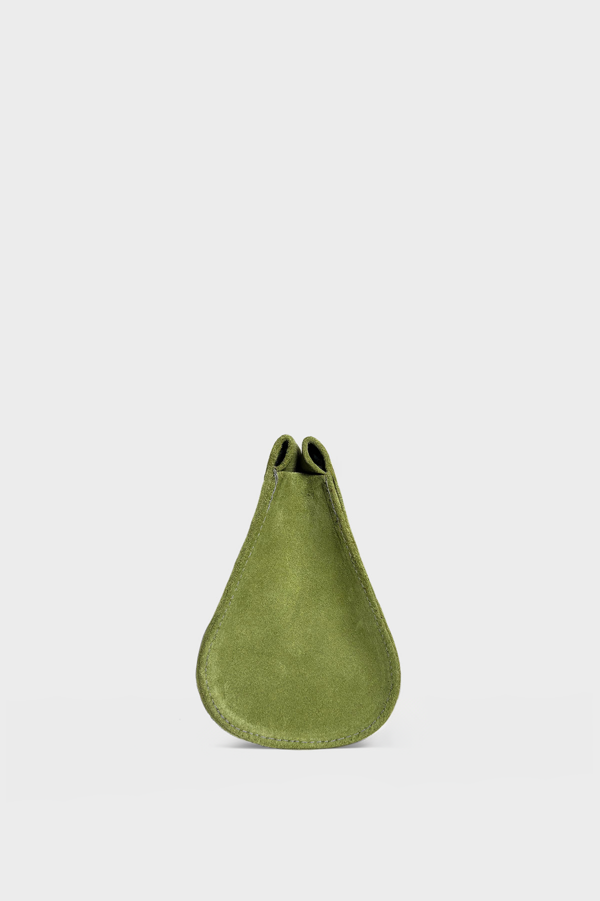 Mini Teardrop Clutch in Suede Matcha