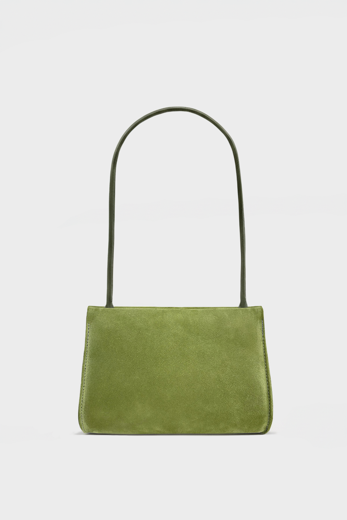Mini Teardrop Clutch in Suede Matcha