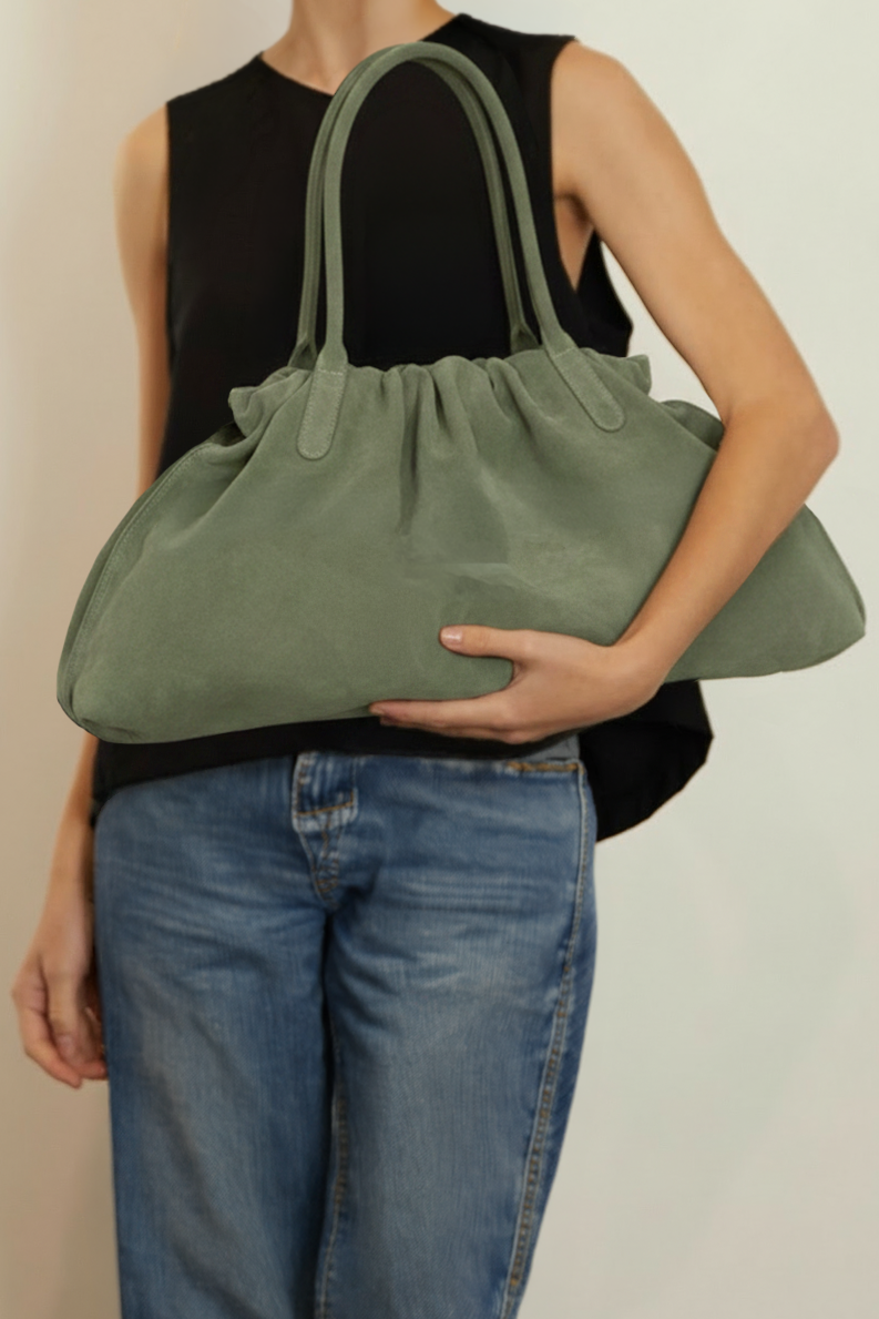 Big Cloud Shoulder Bag in Suede Forest