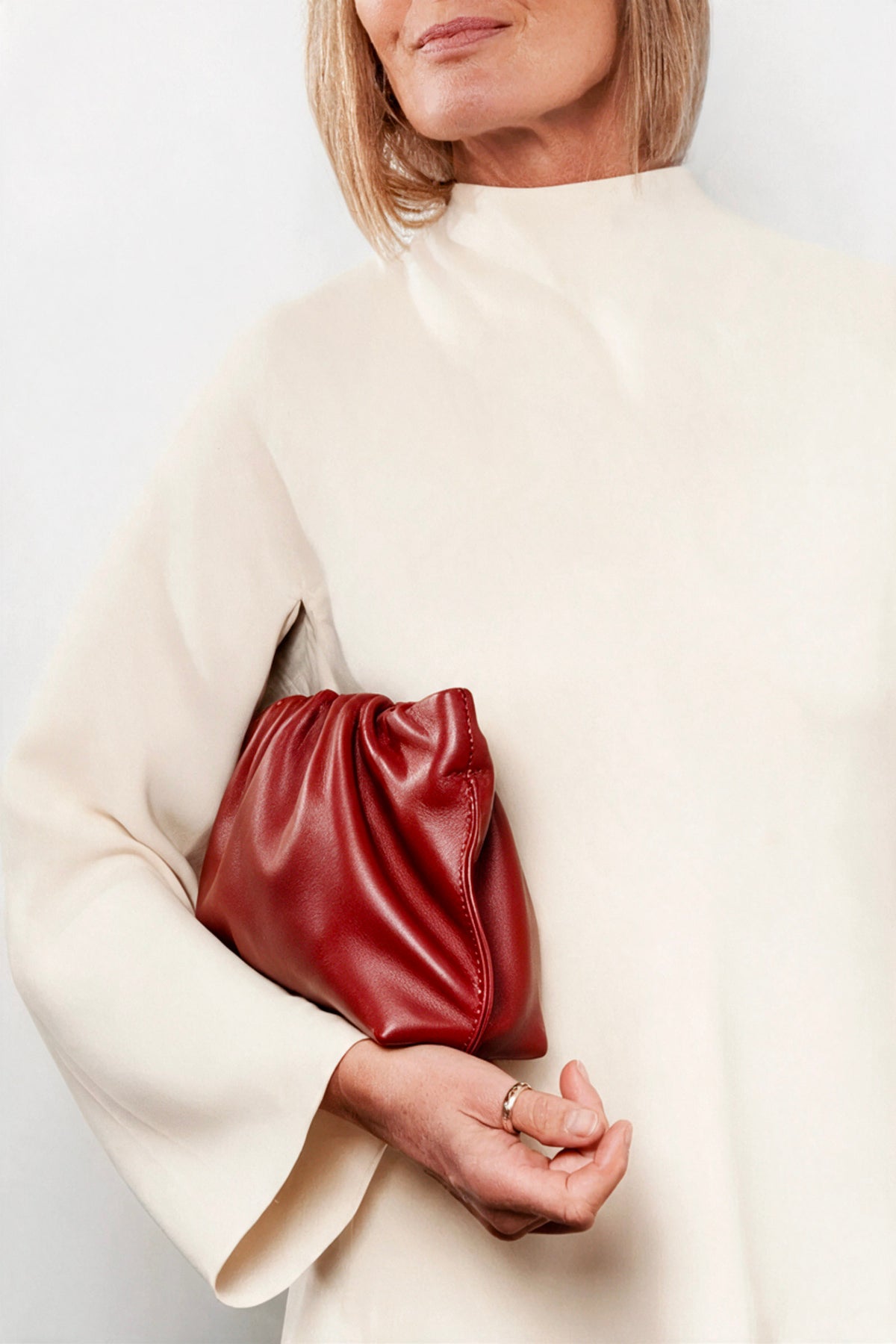 Midi Puffa in Smooth Red