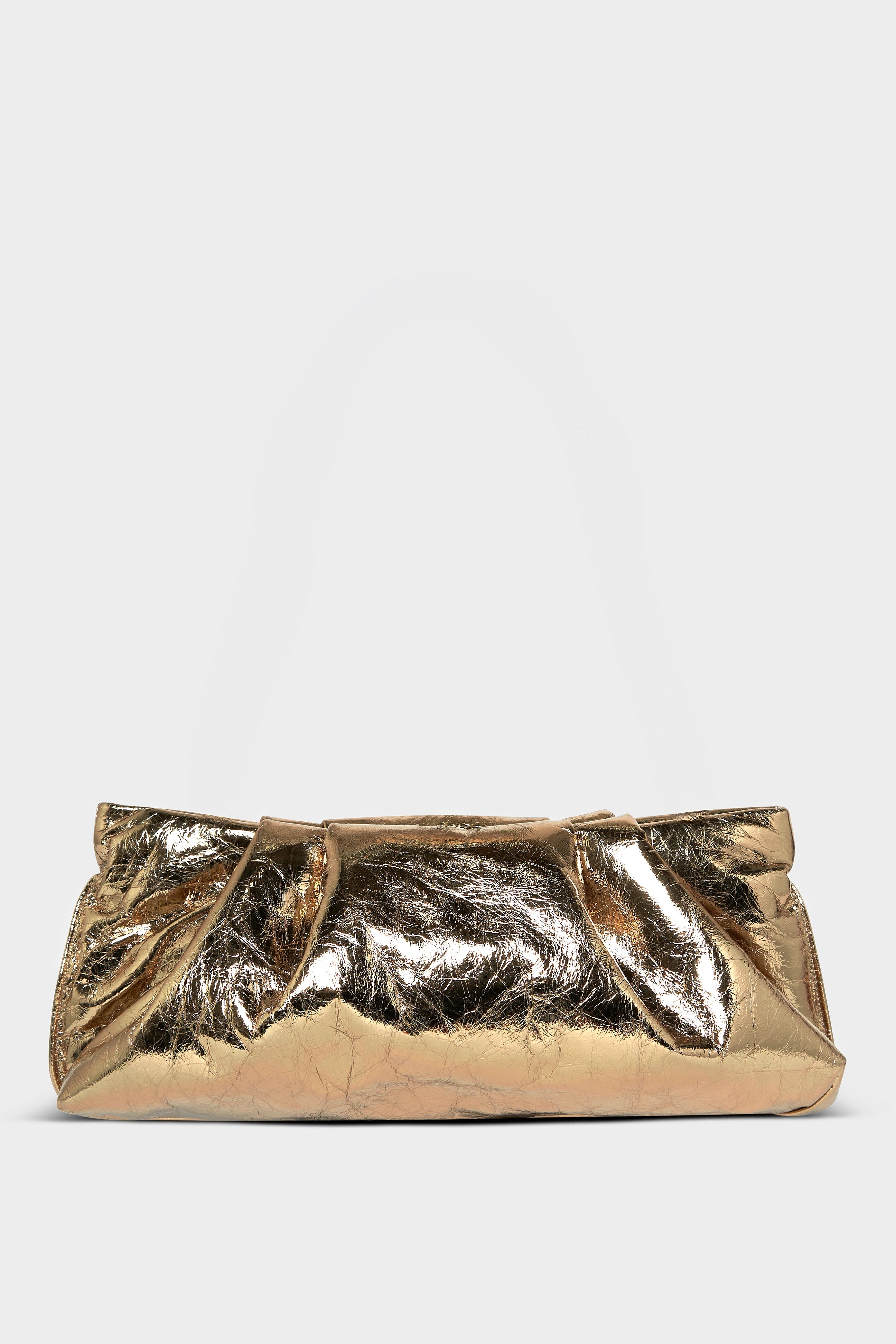 Slim Fold Clutch in Metallic Gold