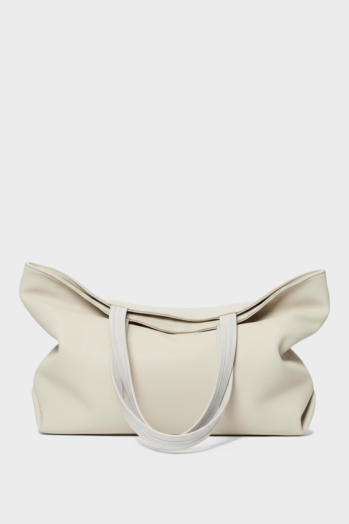 Simple Fold Tote in Grain White Wash