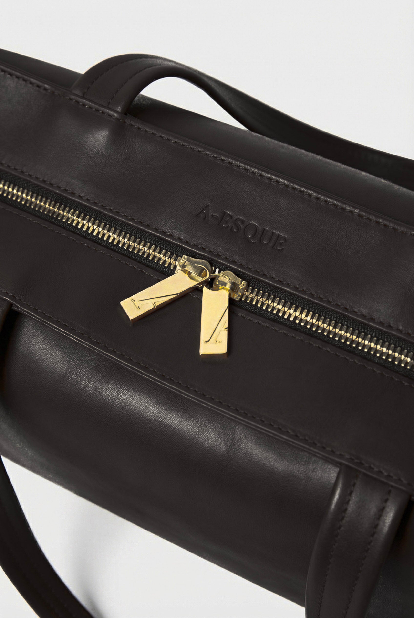 Large Simple Fold Tote in Smooth Black