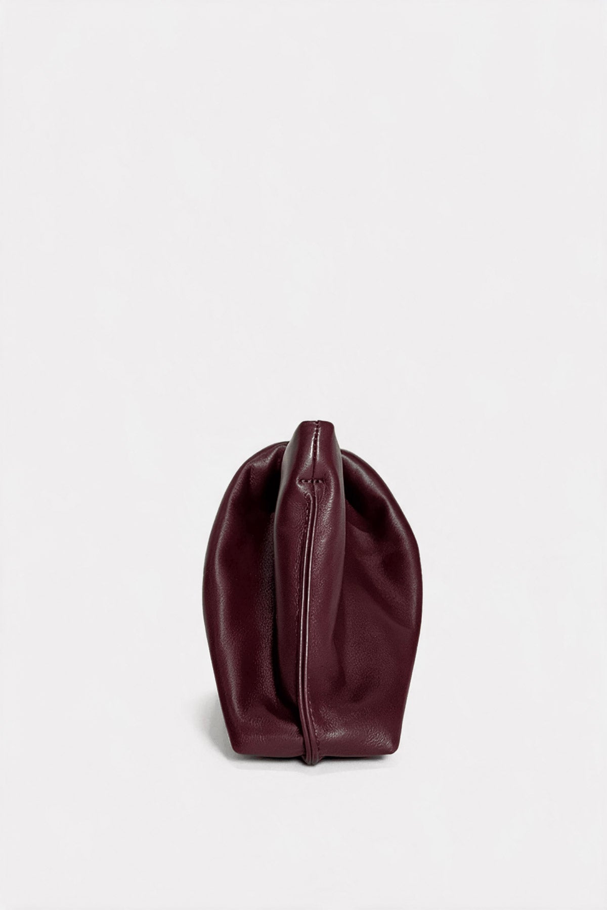 Slim Fold Clutch in Smooth Burgundy