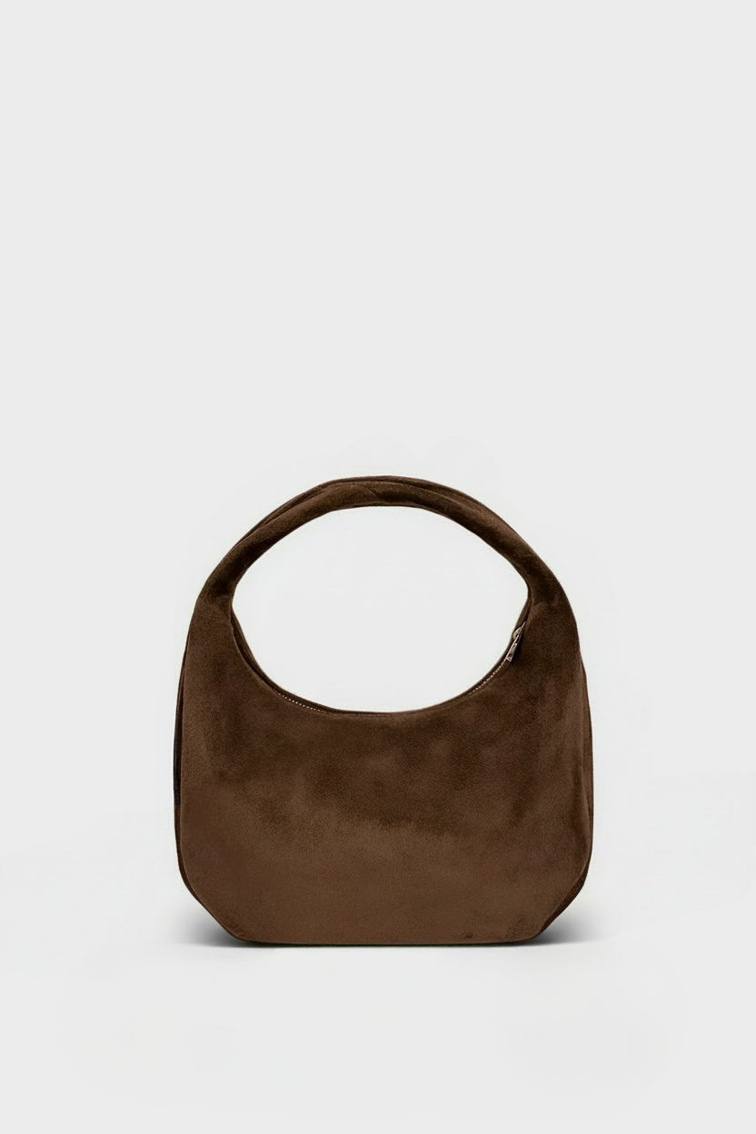 Midi Moon in Suede Chestnut