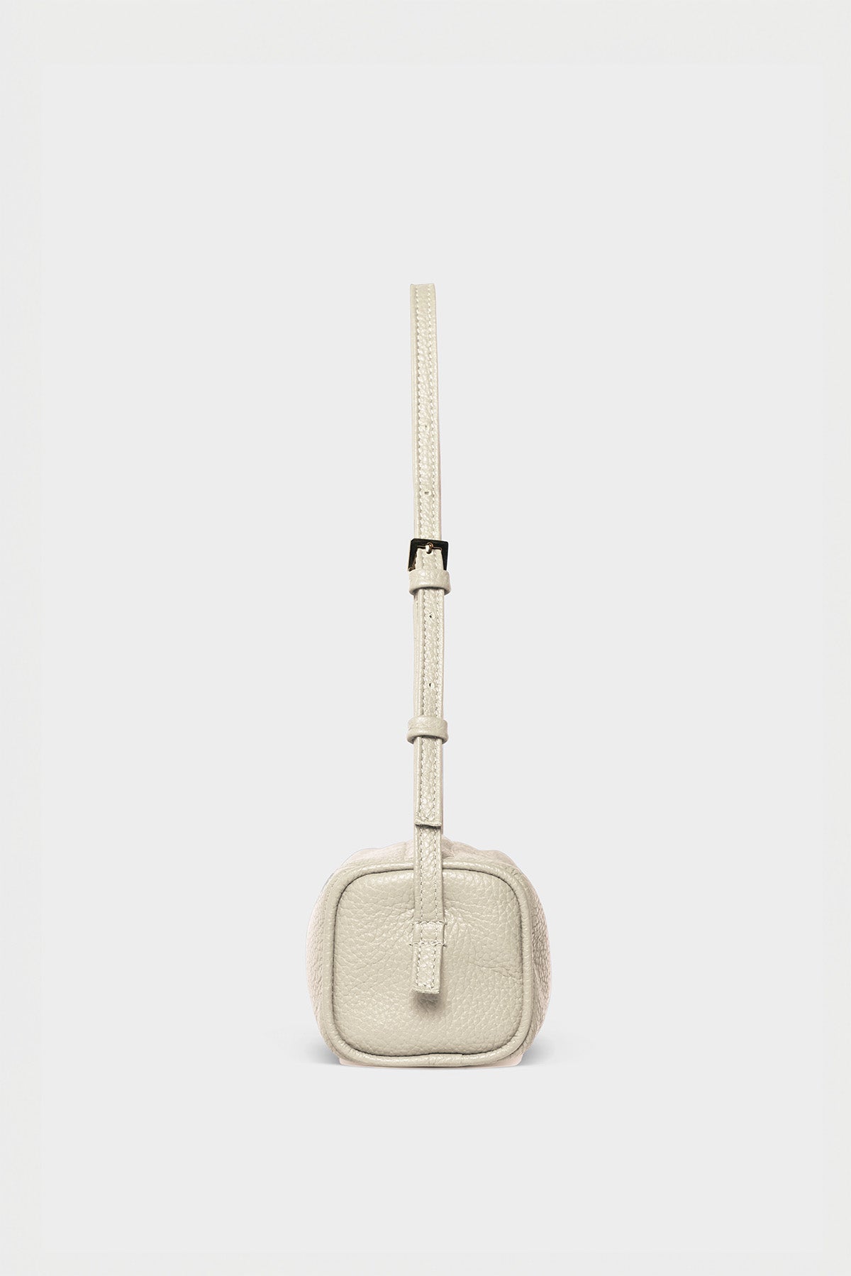 Small Barrel Shoulder Bag Grain White Wash
