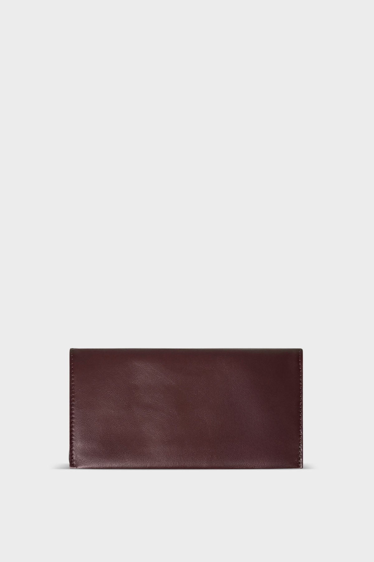 Slim Wallet Clutch in Smooth Burgundy