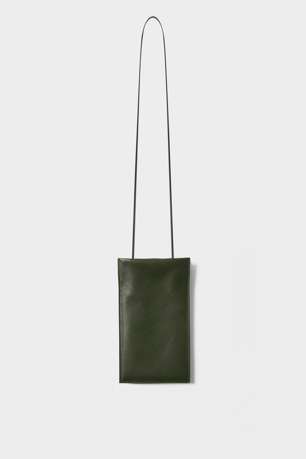 Tall Slim Double Pocket Bag in Smooth Khaki