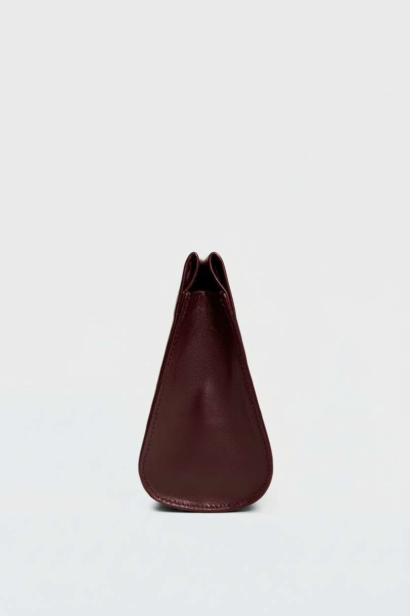 Teardrop Clutch in Smooth Burgundy