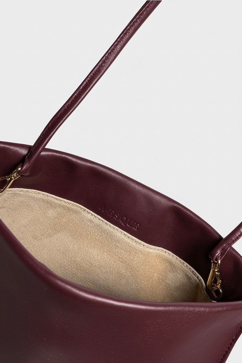 Teardrop Clutch in Smooth Burgundy