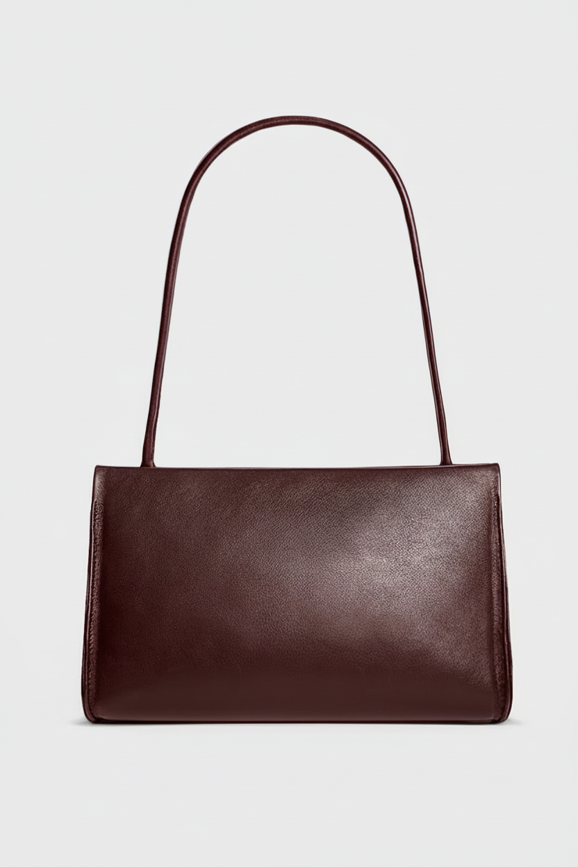 Teardrop Clutch in Smooth Burgundy