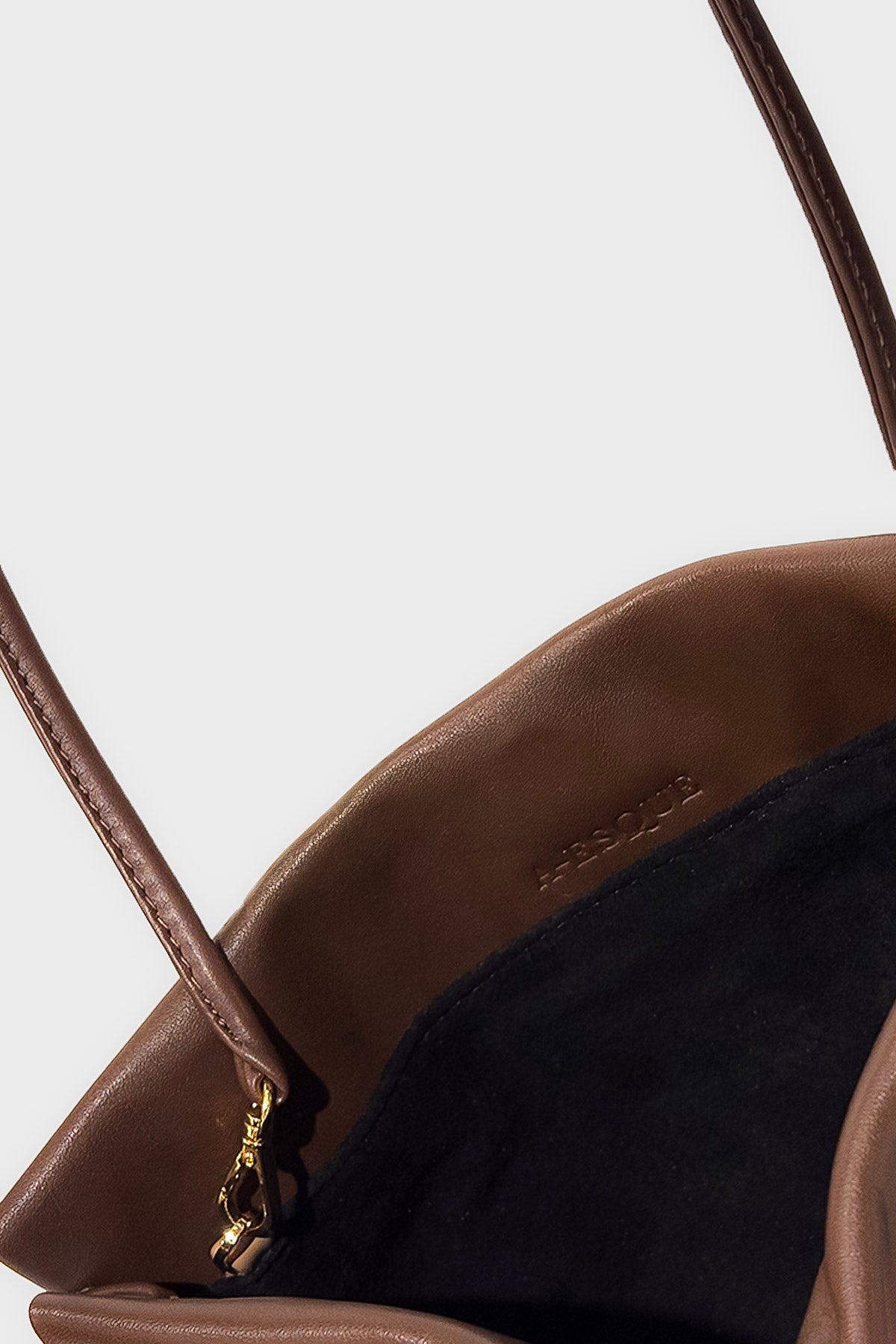 Teardrop Clutch in Smooth Chestnut