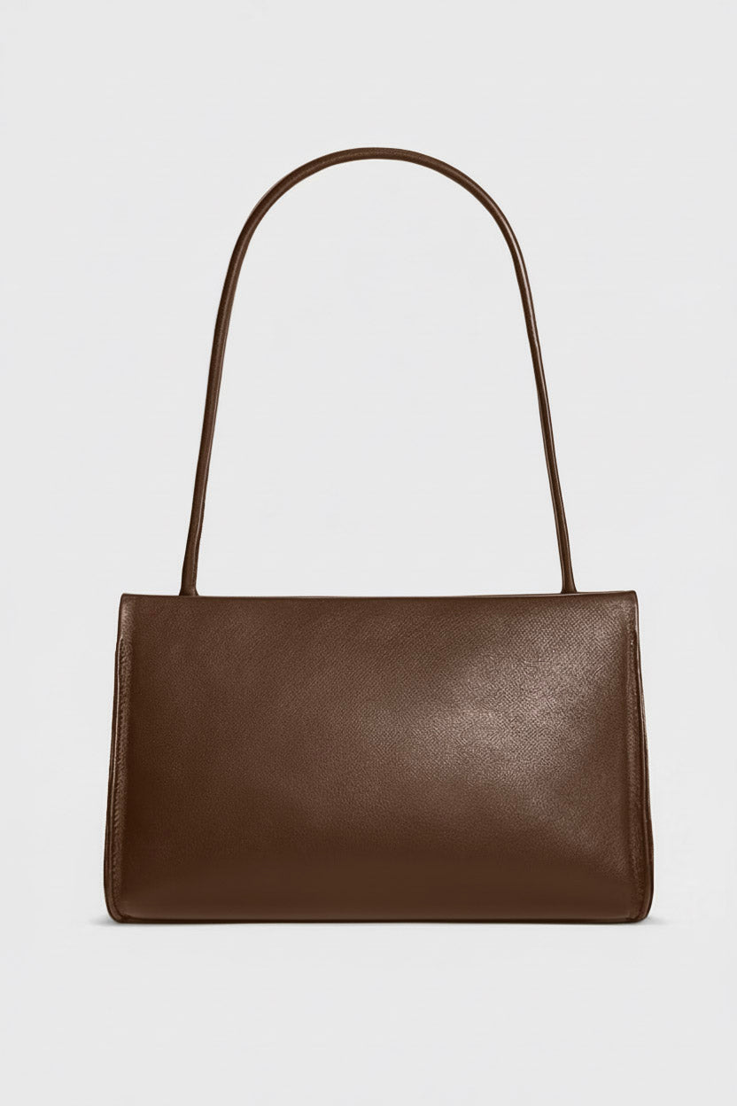 Teardrop Clutch in Smooth Chestnut