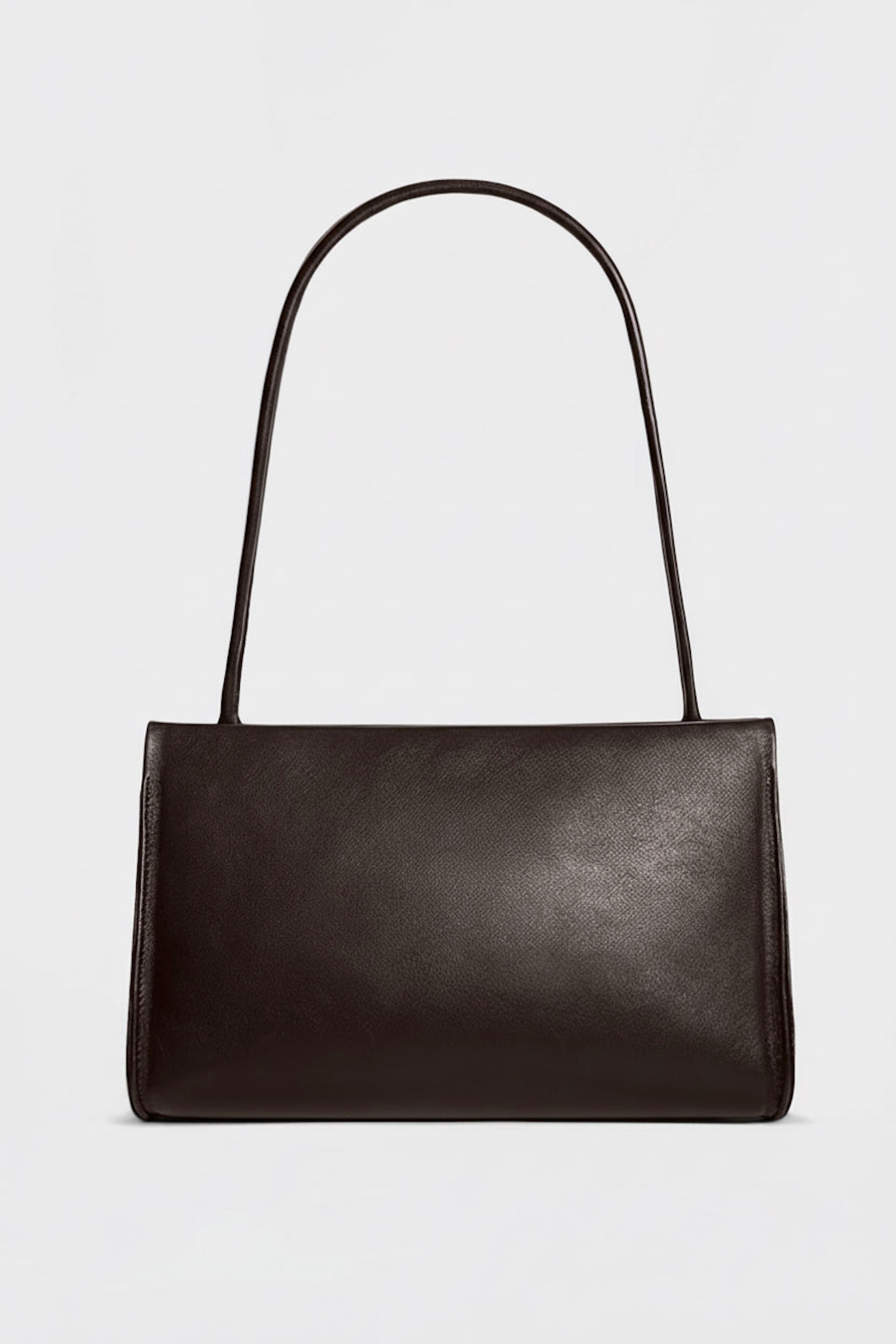 Teardrop Clutch in Smooth Dark Brown
