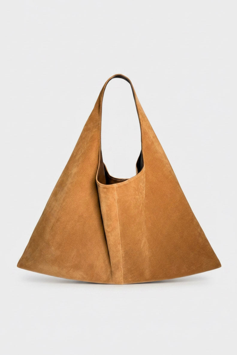 Large Triangle Sack in Smooth Chestnut