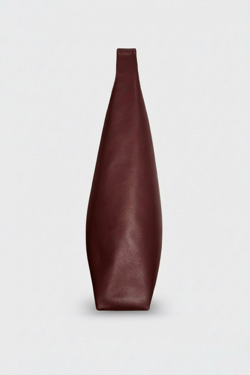 Large Triangle Sack in Smooth Burgundy