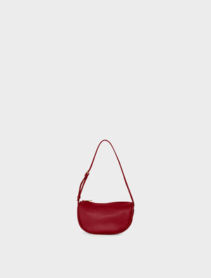 Small Saddle Shoulder Bag Grain Red